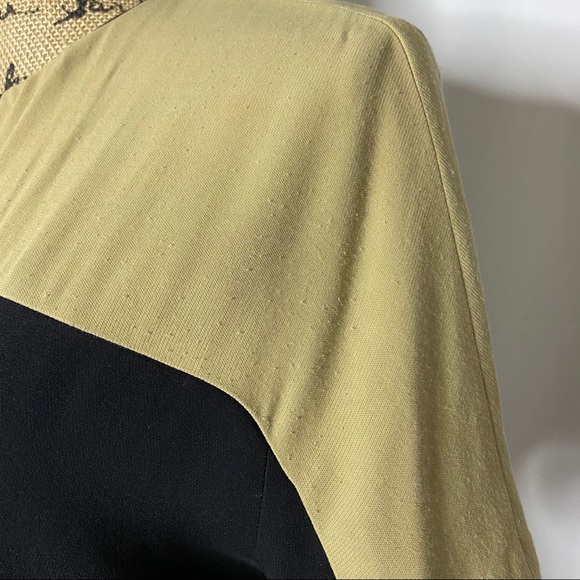 A.L.C. Black Tan Colorblock Shift Dress - Picture 11 of 11